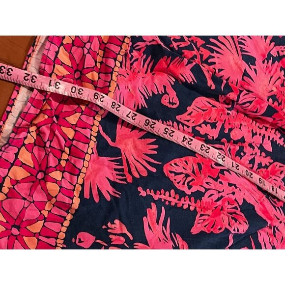 Lilly Pulitzer Womens Tropical Print Tunic Dress M Cotton Navy & Pink XS - Picture 8 of 10
